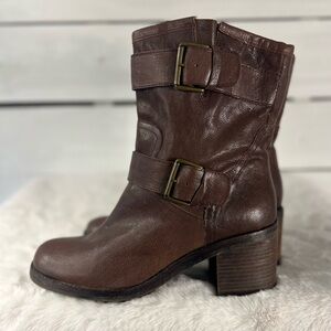Sam Edelman Chocolate Buckle Ankle Booties